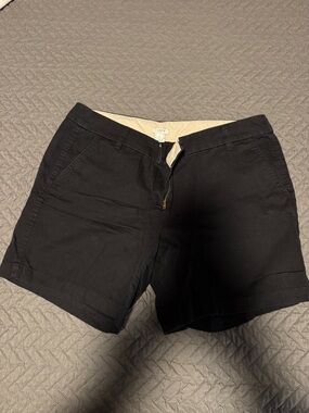 J. Crew Black Cotton Bermuda Shorts